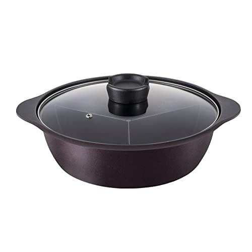 ベストコ IH 三食鍋 ガラス蓋付 26cm ダイヤモンドコート ND-8400 ビストロ・トレシェ...