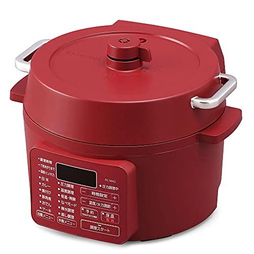 アイリスオーヤマ 電気圧力鍋 2.2L 1~2人用 低温調理可能 卓上鍋 予約機能付き レシピブック...