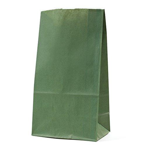 パックタケヤマ 紙袋 マチあり 角底袋 H4 エメラルド 100枚 XZT00409