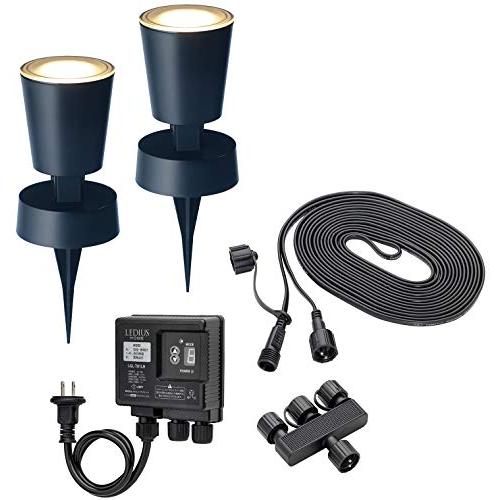 タカショー ガーデンライト ひかりノベーション 壁のひかり 基本セット 2本 ブラック 屋外 間接照...