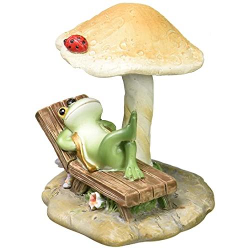 ダイカイ コポー キノコ傘の下でくつろぐトノくん 6.2×6.3×7.8cm 73741 グリーン