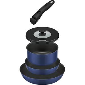 キャンペーン対象商品サーモス デュラブルシリーズ 取っ手のとれるフライパン5点セットCA ガス火専用 インディゴブルー KSC-5A IBL｜hapitize