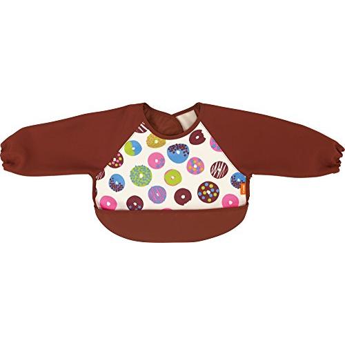 コンビ Combi ベビーレーベル 油が落ちるエプロン 長袖 ドーナツ(BR)