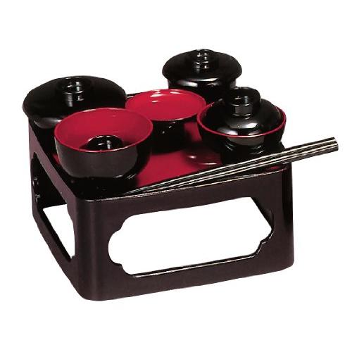 ナカムラ商事 仏膳6.5寸黒(内朱)