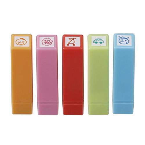 銀鳥産業 育児スタンプ5本セット ご機嫌 スタンプでお子様の記録を可愛く残そう