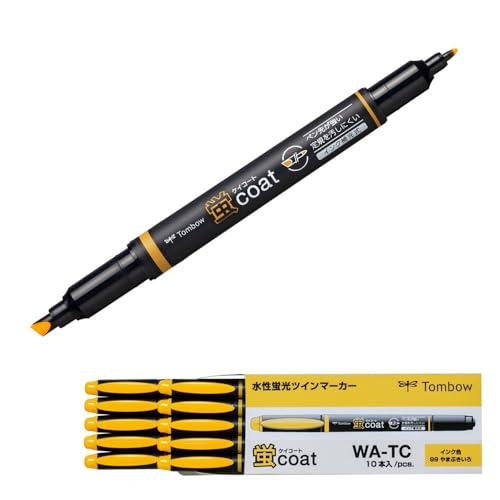 トンボ鉛筆 蛍光ペン 蛍コート 山吹色 10本 WA-TC99-10P