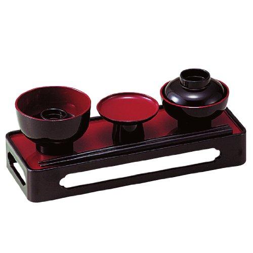 サンメニー 略式仏膳 黒(内朱) 6.5寸