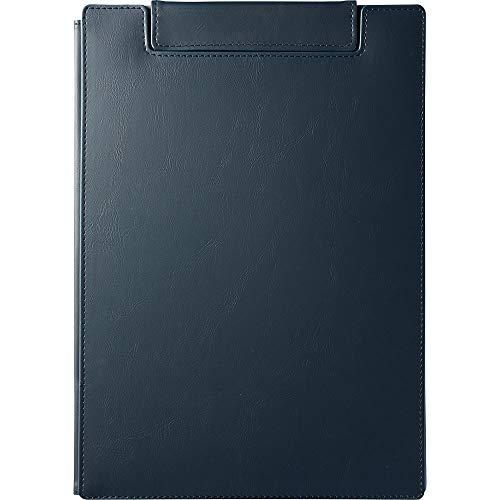 キングジム クリップボード 用箋ばさみ カバー付 合皮 レザフェス U ネイビー 1932LUネイ