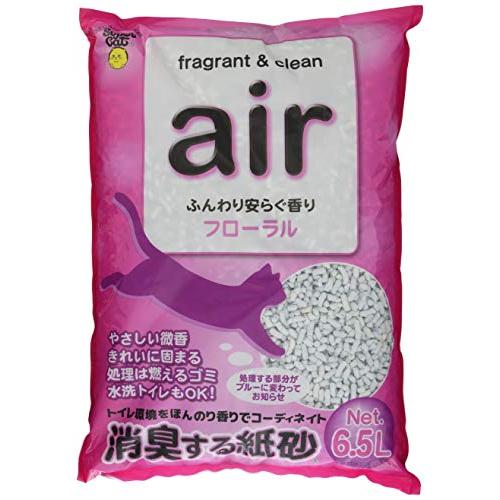 スーパーキャット 猫砂 NEW air消臭する紙砂 フローラル 6.5L