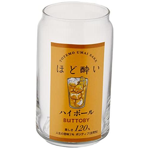 サンアート おもしろ食器 缶型 ガラス グラス 約360ml ほど酔い ハイボール 日本製 SAN3...