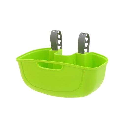 オージーケー技研まえ用バスケットFB-051(サイクルポケット)黄緑自転車用