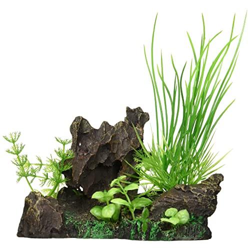 ジェックス GEX 癒し水景 MIXプランツ ロック 茶