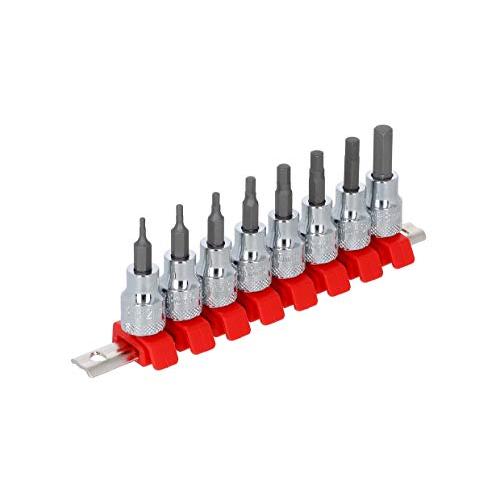 高儀(Takagi) 六角ビットソケットセット 8pcs 9.5mm角 ワンタッチ ローレット付き ...