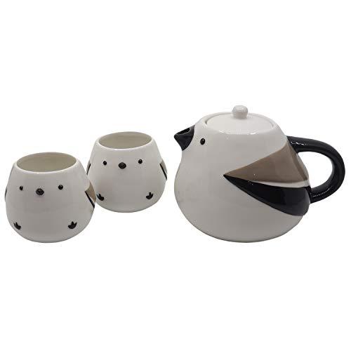サンアート かわいい食器 ティーポット &amp; ティーカップ セット シマエナガ親子 600ml・180...