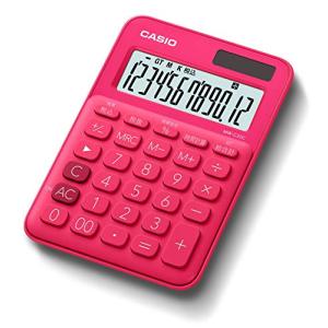 カシオ カラフル電卓 ビビッドピンク 12桁 ミニジャストタイプ MW-C20C-RD-N｜hapitize