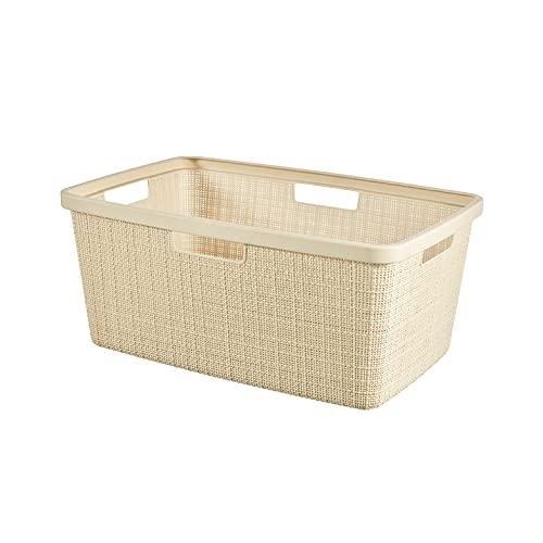 CURVER(カーバー) バスケット ホワイト 46L Jute ジュート 収納 バスケット ランド...