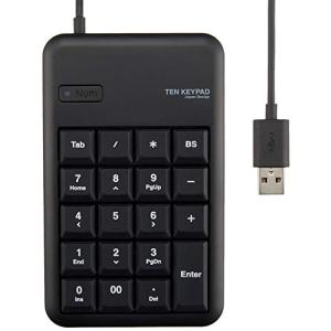 エレコム テンキー 有線 メンブレン Sサイズ USBポート付 高耐久 ブラック TK-TCM014BK