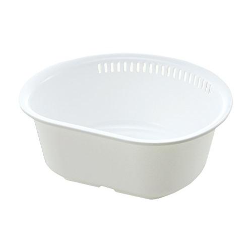 リッチェル 洗い桶 ホワイト 5.4L シェリー D型 L 抗菌加工