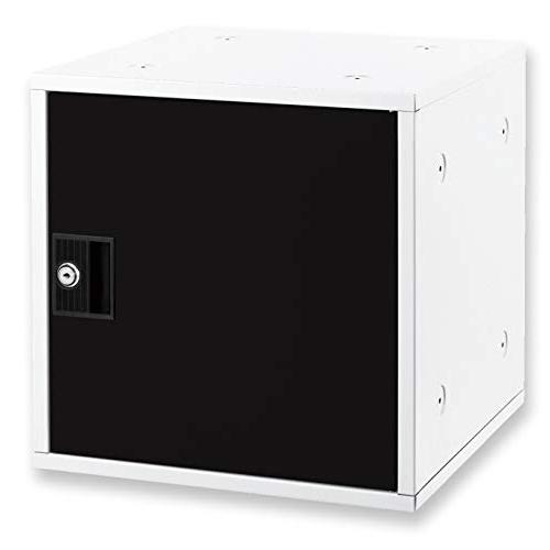 アスカ ミニロッカー 組立式ボックス シューズ対応 SB800BK スタッキング可 下駄箱 ブラック...
