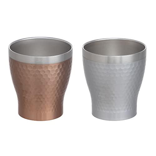 maebata luxe リュクス ペア ロックカップ シルバー&amp;ブロンズ 290ml 29828