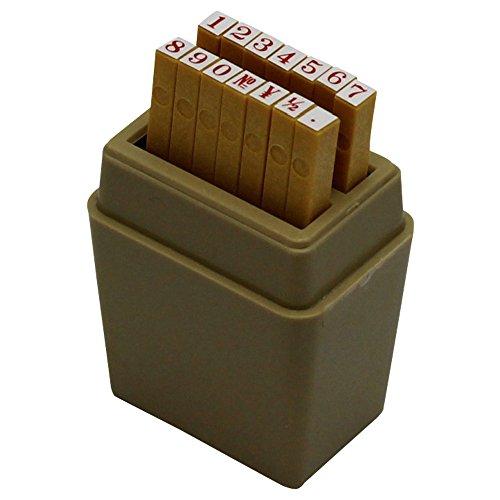 シャチハタ スタンプ 柄付ゴム印 数字セット 5号 印面3.5×2.5ミリ TEN-11