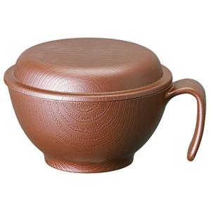 スケーター(Skater) 飯碗 木目 ふわっとフタ付 茶碗 ハンドル ブラウン 日本製 370ml NBLS1HF｜hapitize