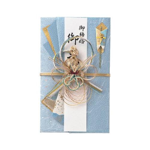 マルアイ 祝儀袋 結婚式 デザイン 和風 舞シリーズ ことね 亀 青 1枚 キ-656B