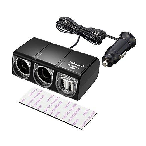 星光産業 EXEA 車内用品 電源増設ソケット USBツインソケット EM-145