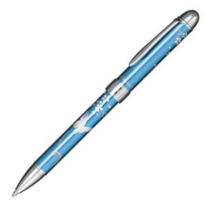 セーラー万年筆 多機能ペン 2色+シャープ 優美蒔絵 蝶 メタルブルー 16-0333-244｜hapitize