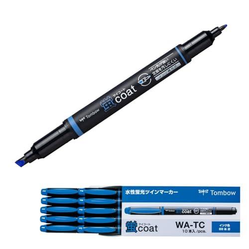 トンボ鉛筆 蛍光ペン 蛍コート 青 10本 WA-TC89-10P