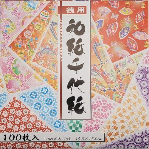トーヨー 和紙 和紙千代紙 徳用 15cm角 10柄 100枚入 18033
