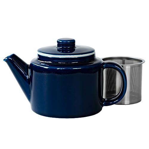 西海陶器 波佐見焼 「 Common コモン 」 ティーポット ネイビー (スーパーステンレス 茶こ...