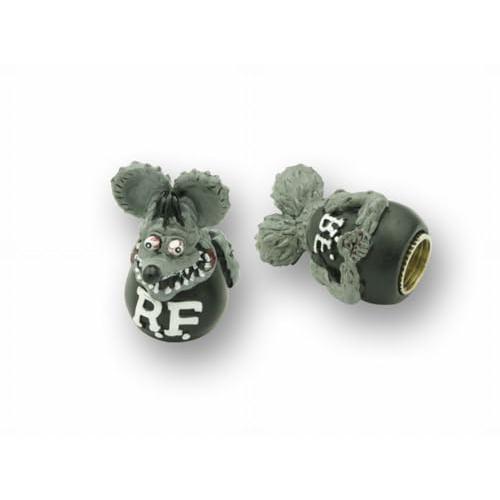 MOONEYES ラットフィンク(Rat Fink) エアバルブキャップ グレー ２個セット＿AC-...