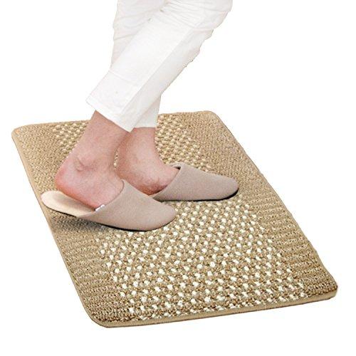 オカ(OKA) 優踏生 洗いやすいキッチンマット 45X90 BE