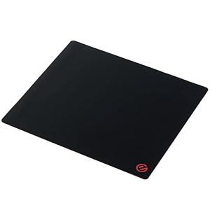 エレコム ゲーミングマウスパッド 46cm×40cm 裏面天然ラバー 超ワイド 中目クロス ブラック MP-G08BK｜hapitize