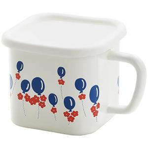 タマハシ(Tamahashi) 保存容器 角型ポット ホーロー 1450ml IH・ガス火対応 日本製 アデリアレトロ ホワイト 風船 ADR-｜hapitize