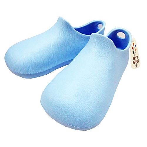 オーエ バスブーツ ブルー バスシューズ やわらかく すべりにくい フック穴付き 約縦27×横12×...