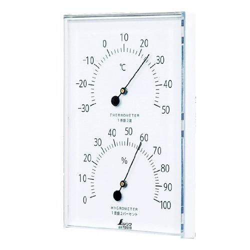 シンワ測定(Shinwa Sokutei) 温湿度計 角型 W-1 ホワイト 70510