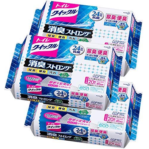 まとめ買いトイレクイックル 消臭ストロング 詰め替え20枚×3個