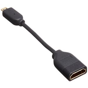エレコム HDMI (メス) - micro HDMI (オス ) 変換アダプタ 10cm ブラック AD-HDADBK｜川西ストア