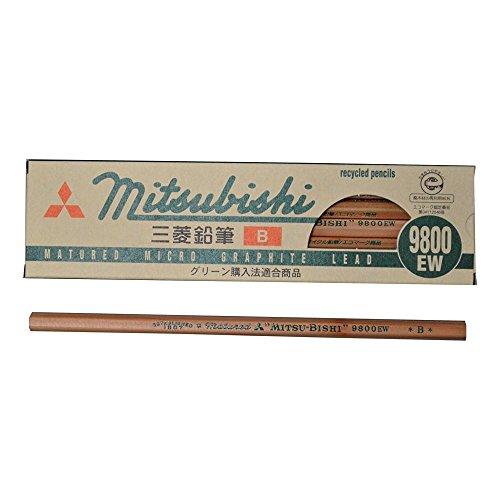 三菱鉛筆 鉛筆 リサイクル鉛筆9800EW B 12本入 K9800EWB