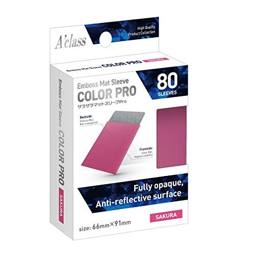 アクラス ザラザラマットスリーブPro サクラ 本体サイズ66×91mm