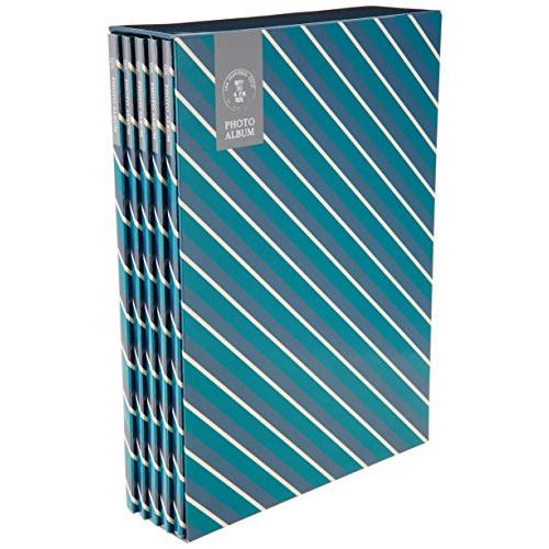 ナカバヤシ ポケットアルバム5冊組 ストライプ ブルー 5PL-270-33-B