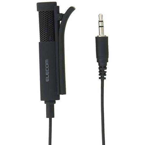 エレコム コンデンサーマイク 3.5mm接続 パソコンマイク クリップ付 1.6m HS-MC06B...