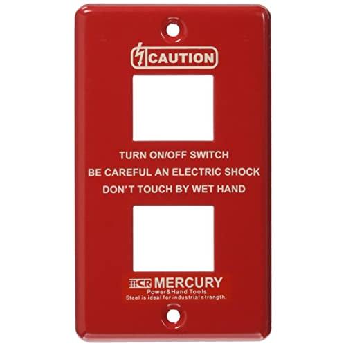 キーストーン デザイン小物 レッド マーキュリー スイッチプレート 2ヶ口 MESWPL2R