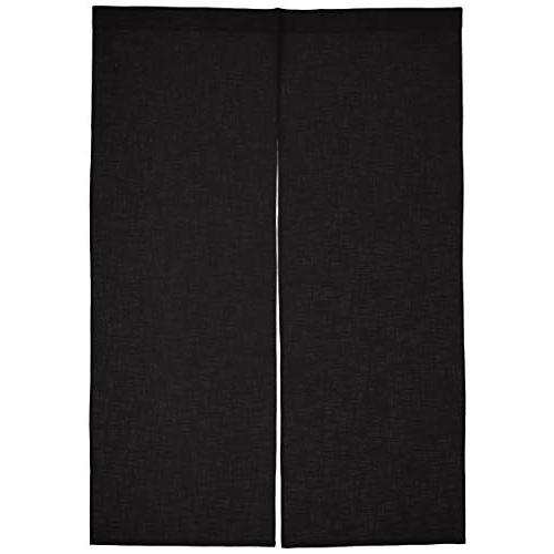 サンメルヘン のれん 無地 黒 001-05 綿 麻 日本製 YHV0407