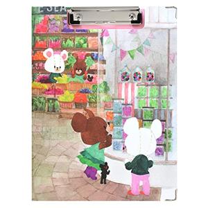セントレディス クリップボード+(ホワイトボート付き) くまのがっこう Jackie and David ピンク ST-ZKU0024｜川西ストア