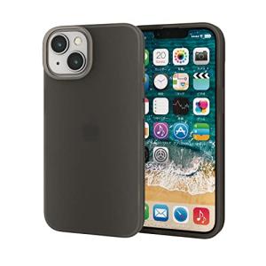 エレコム iPhone 14 / 13 ケース カバー シリコン 抗菌 滑りにくい やわらか 耐衝撃 衝撃吸収 ブラック PM-A22ASC2B｜hapitize