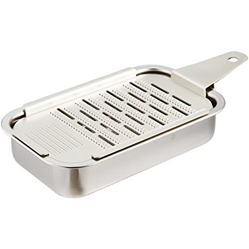 カンダ kan おろし器 おろし金 受け皿、中網付き アルミ 角オロシ金 392002