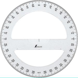 シンワ測定(Shinwa Sokutei) 分度器 360度 15cm 半円 74926｜hapitize